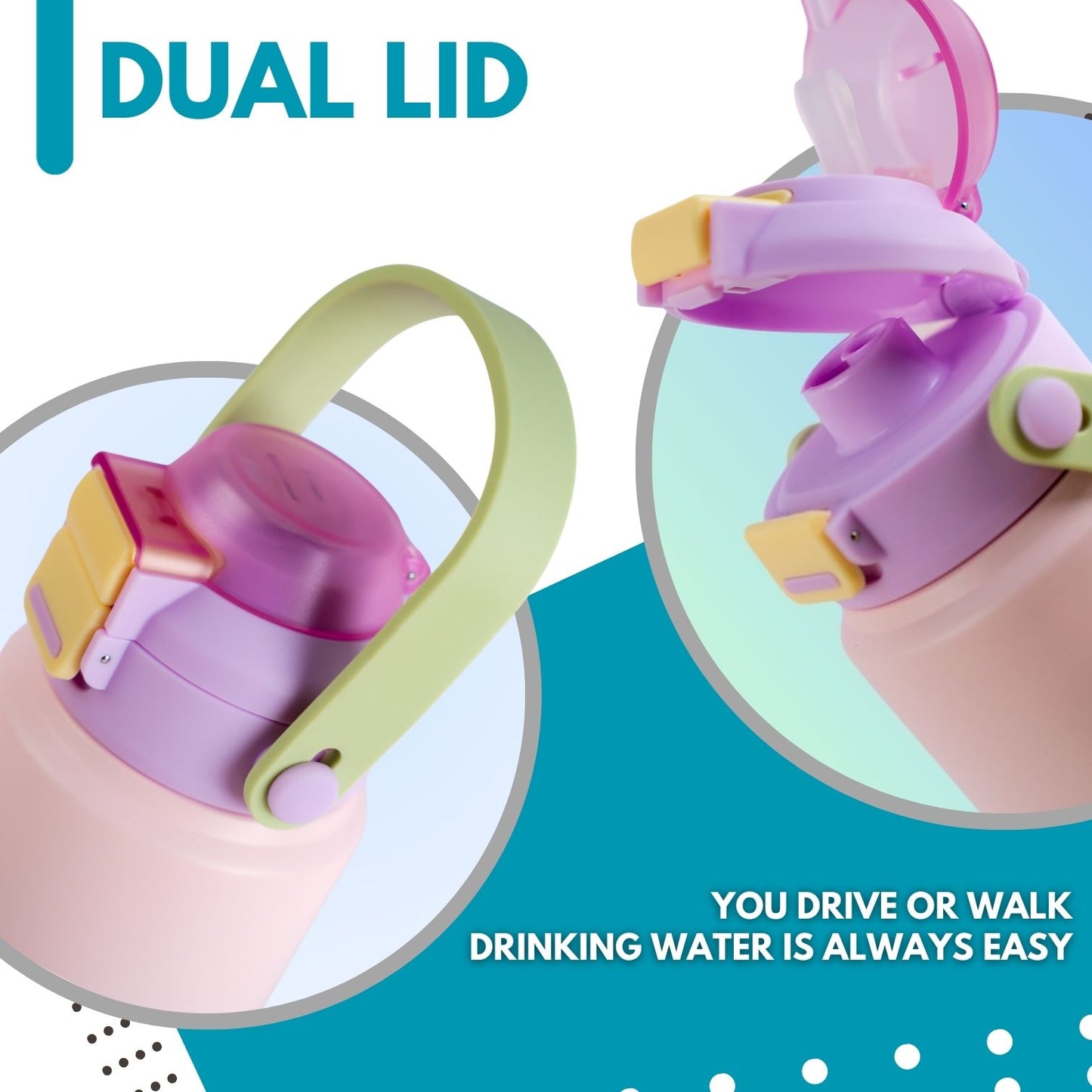 Dual Lid 750ml Stainless Steel Bottle